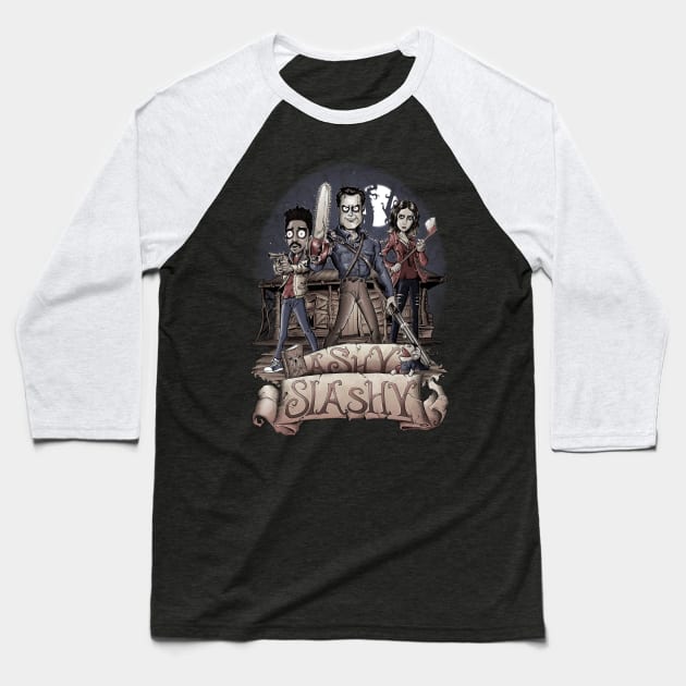 Ashy Slashy Baseball T-Shirt by saqman